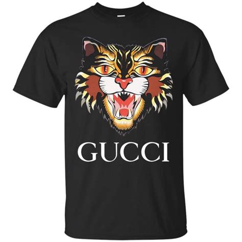 gucci black cat t shirt|gucci mules angry cat.